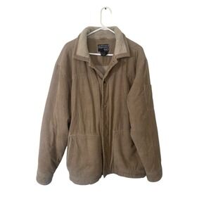 Vintage Bullhead Tan Corduroy Fleece Lined Chore Jacket Workwear Large Barn Coat